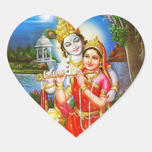 RADHA Krishna - in my Heart Collection Sticker (Front)
