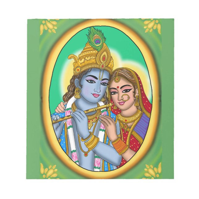 Radha Krishna Stationery Notepad (Front)