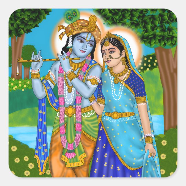 Radha Krishna Sticker (Front)