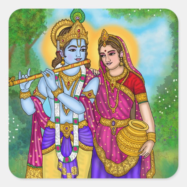 Radha Krishna Sticker (Front)