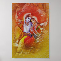 Radha Krishna Swinging Poster