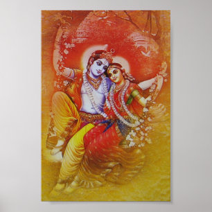 Radha Krishna Swinging Poster