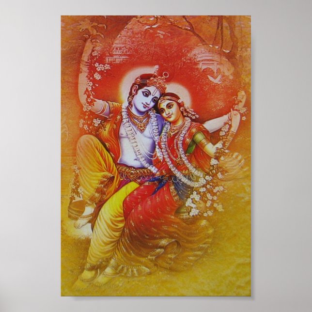 Radha Krishna Swinging Poster (Front)