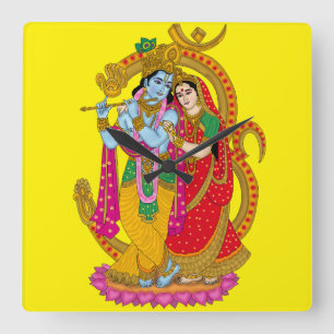 Radha Krishna Wall Clock