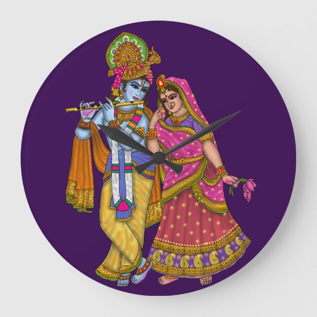 Radha Krishna Wall Clock (Front)