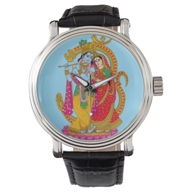 Radha Krishna Wall Clock Watch (Front)