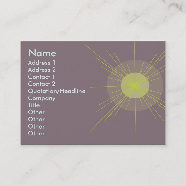 Radial - Chubby Business Card (Front)