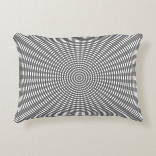Radial Circular Weaving Pattern - Silver Decorative Cushion