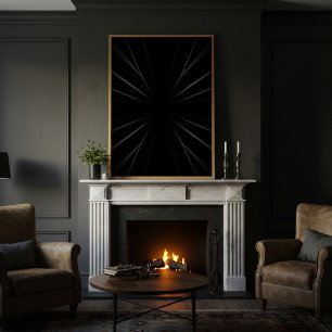 Radial Dark Abstract Canvas Print