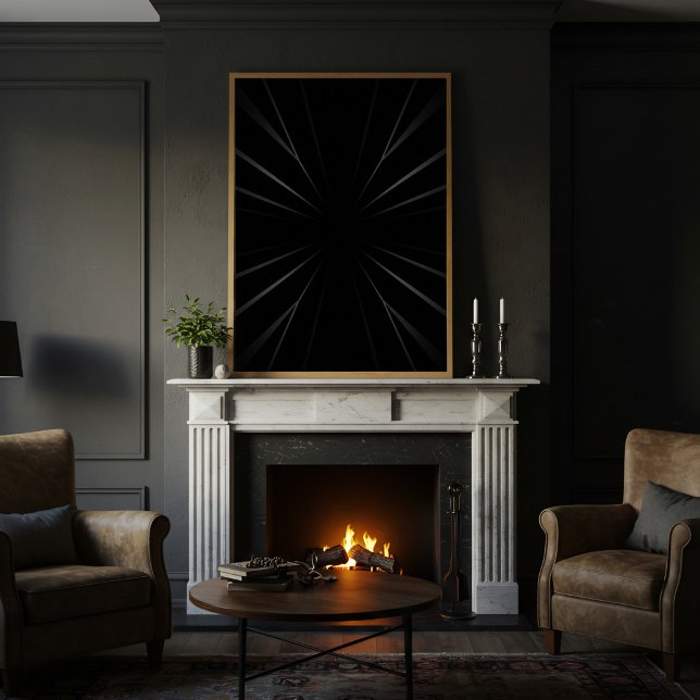 Radial Dark Abstract Canvas Print (Creator Uploaded)