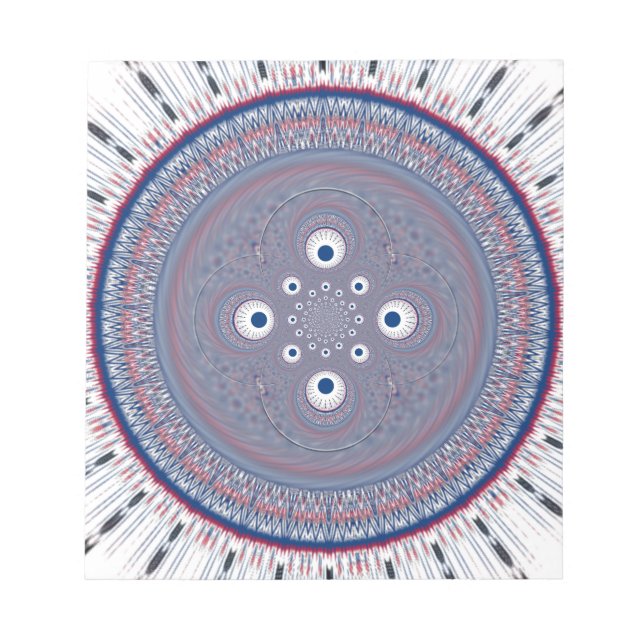 Radial Design Art Print Notepad (Front)