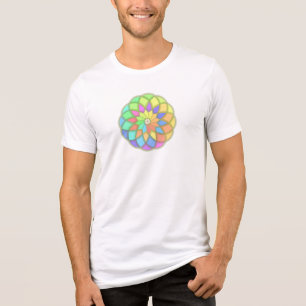 Radial Petal Geometric Design Tri-Blend Shirt