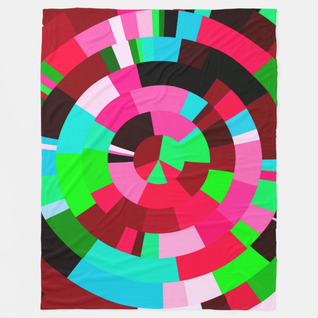 Radial tiles fleece blanket (Front)