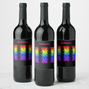 “Radiance” – An Abstract Pride Pattern Wine Label