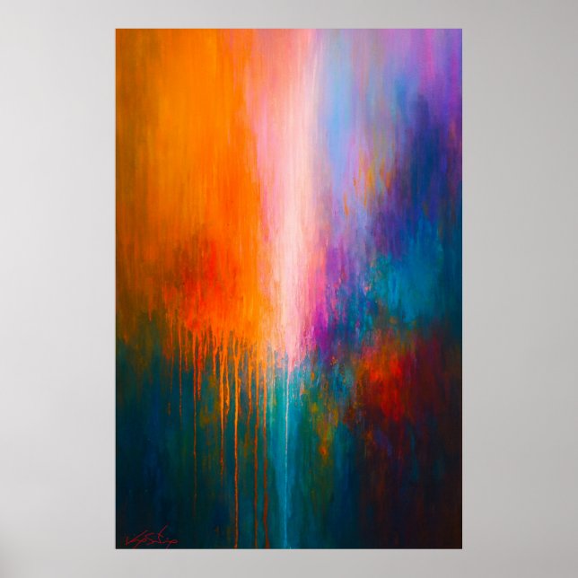 Radiant Ascent - Abstract Drips Poster (Front)