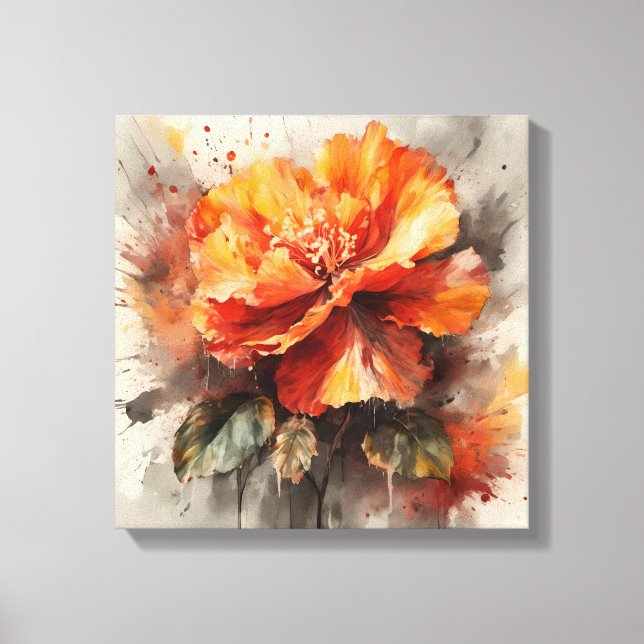 Radiant Begonia Bloom Canvas Print (Front)