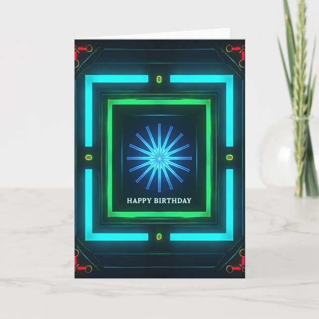 Radiant Birthday Portal Card (Front)