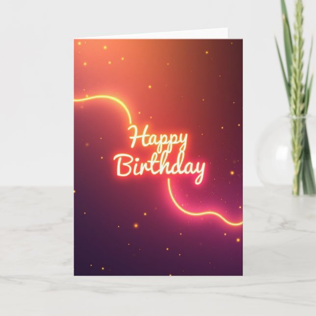 Radiant Birthday Script Card (Front)