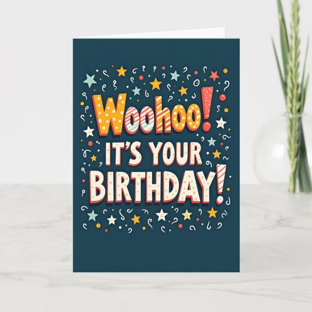 Radiant Birthday Wishes Card (Front)