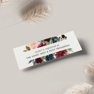 Radiant Bloom Bridal Registry Insert Cards   Mini