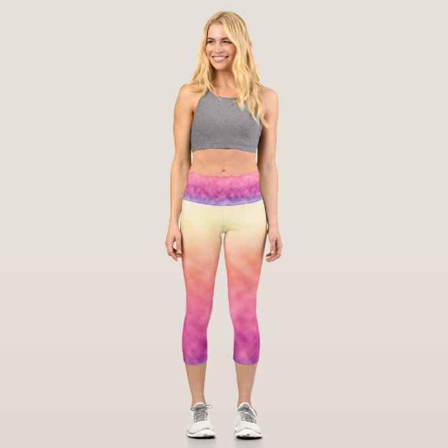 Radiant Bloom Capri Leggings (Front)