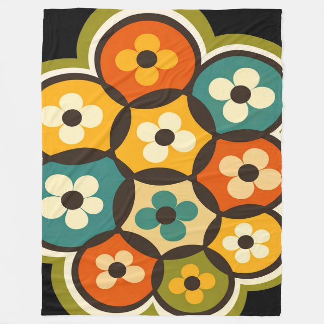 Radiant Bloom Cluster   Fleece Blanket (Front)