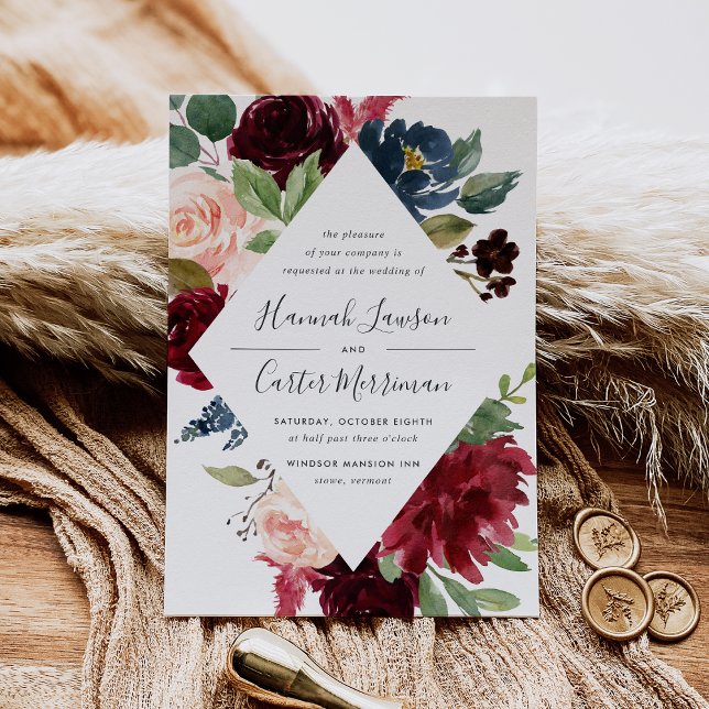 Radiant Bloom Frame Wedding Invitation (Creator Uploaded)