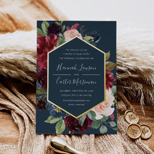 Radiant Bloom Geometric Floral Frame Wedding