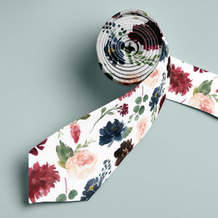 Radiant Bloom   Large Scale Floral Patterned Tie