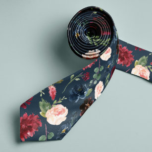 Radiant Bloom   Large Scale Floral Patterned Tie