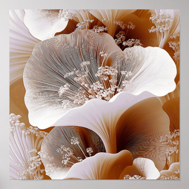 Radiant Bloom Layers – Soft Botanical Abstract #3 Poster (Front)