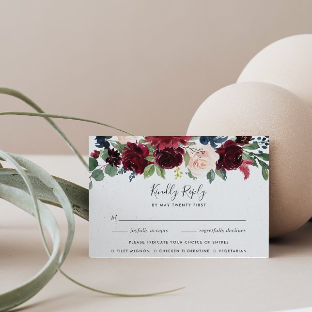 Radiant Bloom Meal Choice RSVP Card (Creator Uploaded)