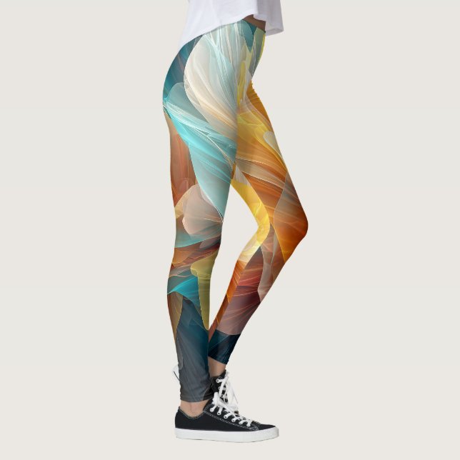 Radiant Bloom of Ethereal Petals in Light Leggings (Right)