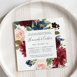 Radiant Bloom Rehearsal Dinner Invitation