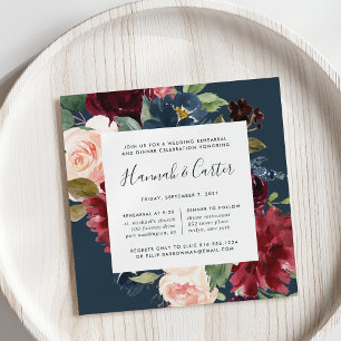 Radiant Bloom Rehearsal Dinner Invitation