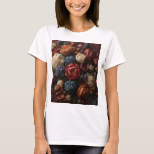 Radiant Bloom Symphony: Vibrant Haute Couture Flor T-Shirt