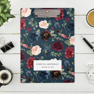 Radiant Bloom   Watercolor Floral Personalised Clipboard