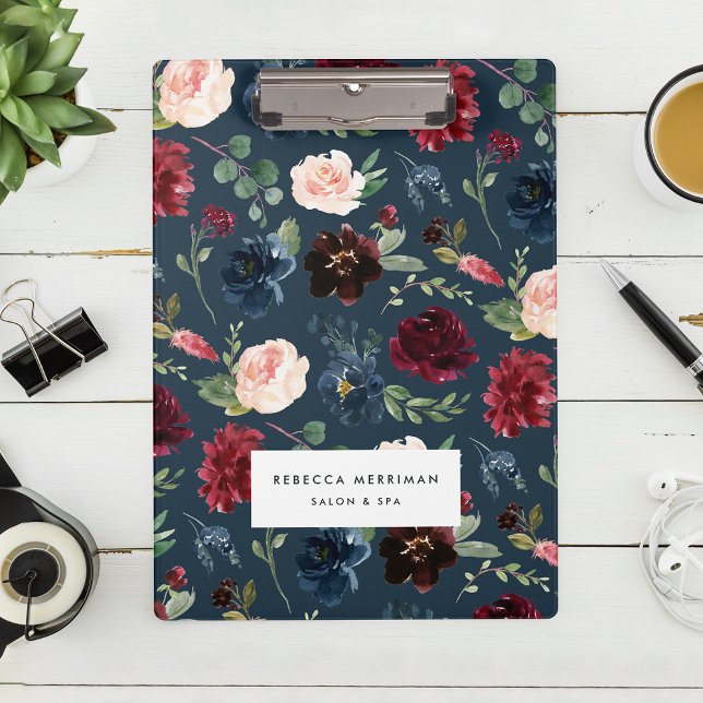 Radiant Bloom | Watercolor Floral Personalised Clipboard (Creator Uploaded)