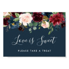 Radiant Bloom Wedding Dessert Bar Sign | Navy