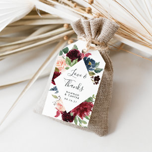 Radiant Bloom Wedding Favour Gift Tags