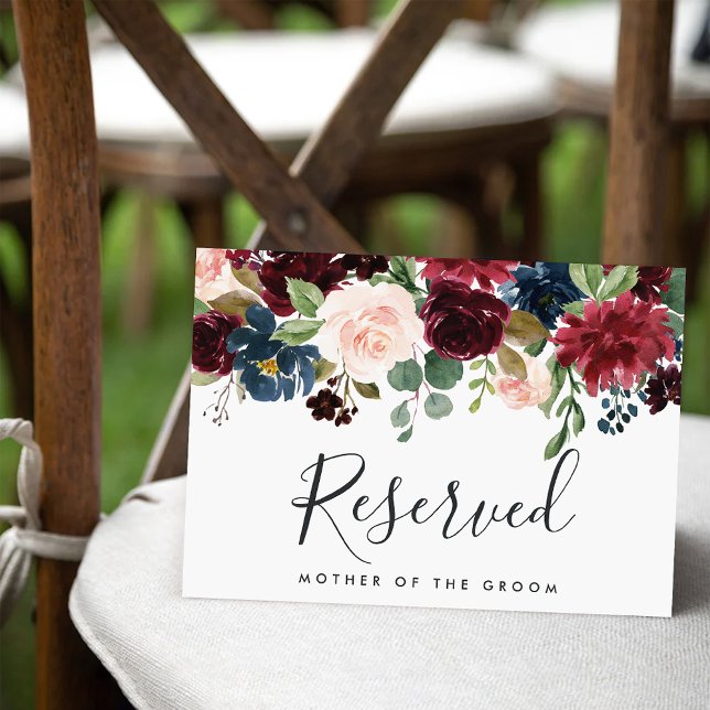 Radiant Bloom Wedding Reserved Sign Invitation (Creator Uploaded)