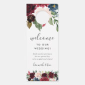Radiant Bloom Wedding Welcome/Do Not Disturb Door Hanger (Back)