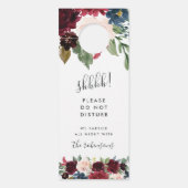 Radiant Bloom Wedding Welcome/Do Not Disturb Door Hanger (Front)