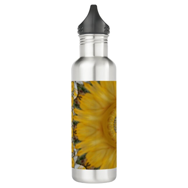 Radiant Blooms: Golden Sunflower: Eco Chic Design 710 Ml Water Bottle (Left)