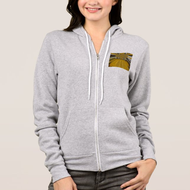 Radiant Blooms: Golden Sunflower: Eco Chic Design Hoodie (Front)