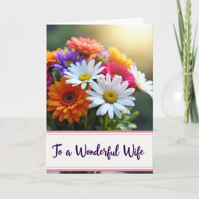 Radiant Blossoms Wife Card (Front)
