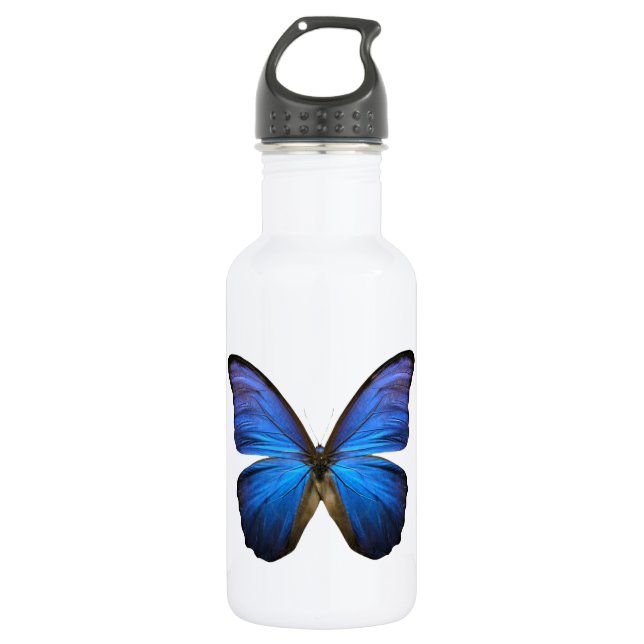 Radiant Blue Butterfly 532 Ml Water Bottle (Front)