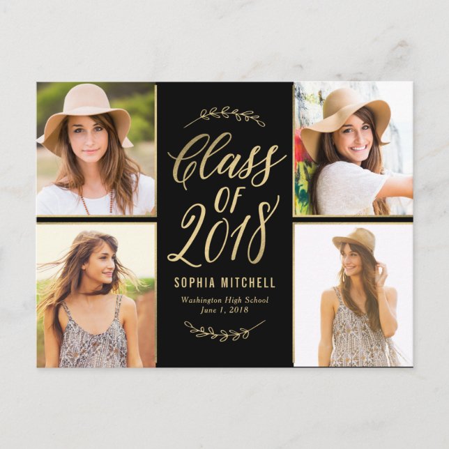 Radiant Branches EDITABLE COLOR Graduation Card (Front)