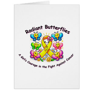 "Radiant Butterflies – Yellow Ribbon Card"