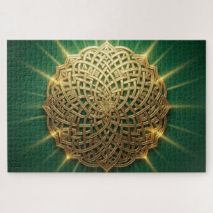 Radiant Celtic Knot Mandala Jigsaw Puzzle